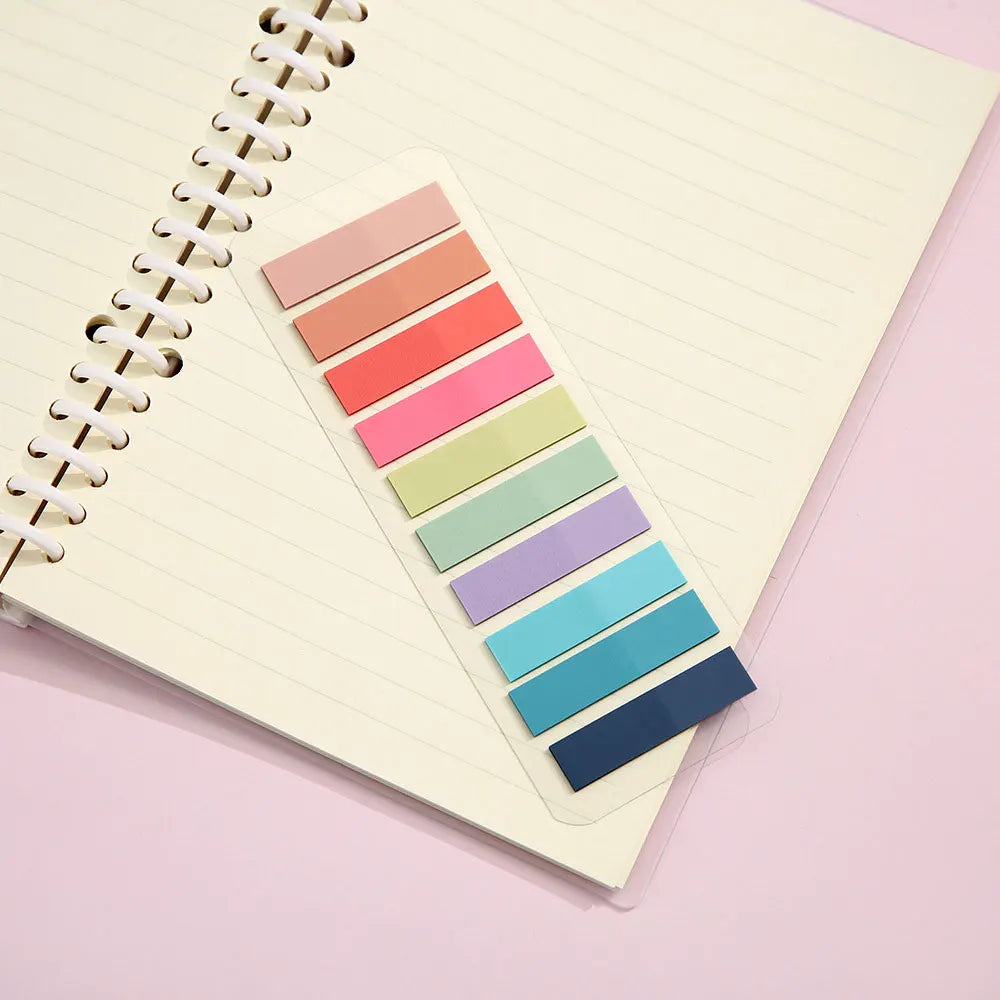 Marcadores Adesivos Transparentes Coloridos com 200 Folhas