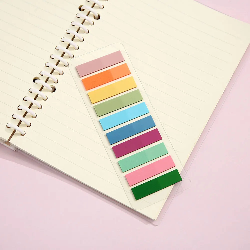 Marcadores Adesivos Transparentes Coloridos com 200 Folhas