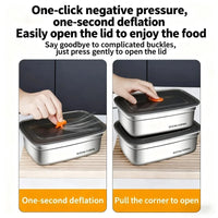 Large Capacity Stainless Steel Leak Proof Sealed Bento Box Microwave Safe for Camping Fridge Freezer Food Storage