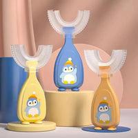 Escova de Dentes Infantil 360° em Silicone com Design em U