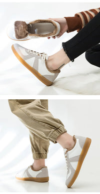 Unisex German Army Trainers Shoes Versatile White Casual Shoes 2026 Spring Retro Sneakers Couples Platform Sports Shoes