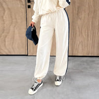 Fashion Contrast 2 Piece Short Set Women's Stand Collar Zip Lightweight Jacket Loose Mini Shorts 2026 New Lady Casual Outfit