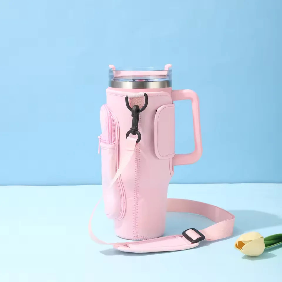 Bolsa para Copo Térmico com Alça Ajustável e Porta-Celular