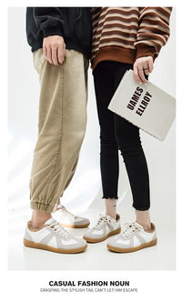 Unisex German Army Trainers Shoes Versatile White Casual Shoes 2026 Spring Retro Sneakers Couples Platform Sports Shoes