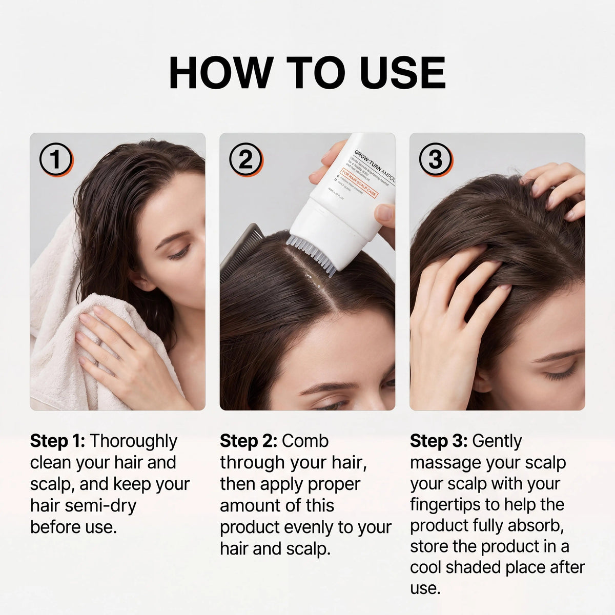 Volumizing Hair Serum Deep Nourish Care Repair Damaged Hair Roots Improve Scalp Environment Scalp Massager With Built-In Brush