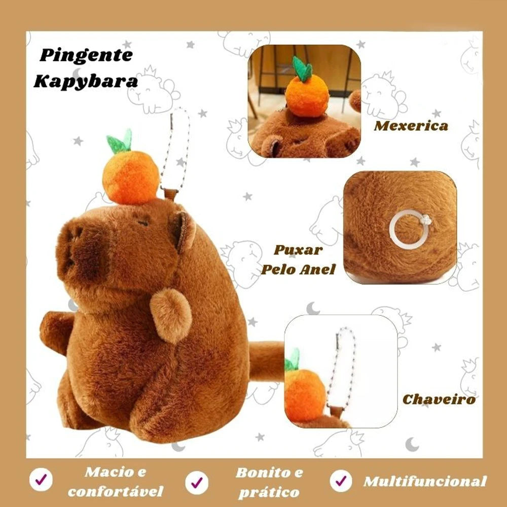 Plush Capybara Interactive Anti Stress Toy Blow Bubbles and Slips Tab Fun Gift For Couple and Adults