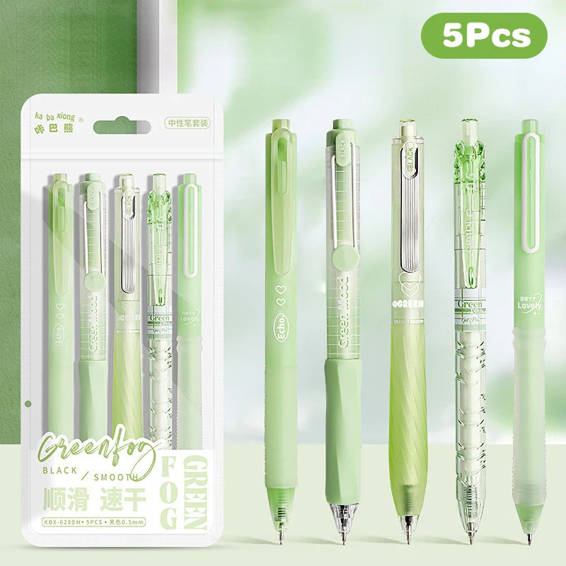 Kit com 5 Canetas Gel Minimalistas
