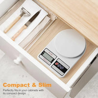 Digital Kitchen Scale 22lb/10kg Capacity, Stainless Steel Food Scale with oz/g Units | Replaceable Battery Power