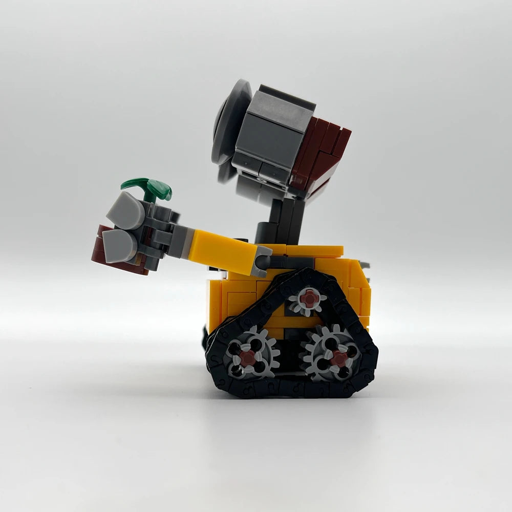 Kit de blocos de montar MOC Mini Robô Wall-E com mais de 200 peças, inspirado em filme clássico. Brinquedo criativo de tijolinhos para crianças, adolescentes e adultos. Ideal para presentear.