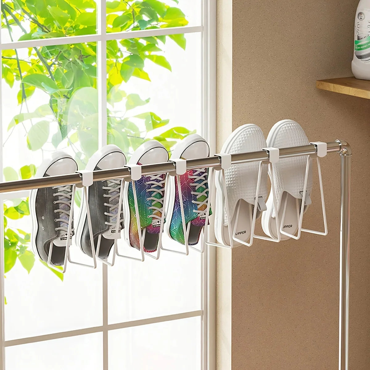 Toilet Paper Holder - Easy Install Wall Mount Bathroom Tissue Roll Hanger with Painted Finish Space Saving No-Drill Design