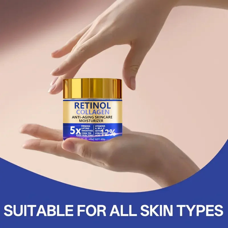 Creme Facial com Retinol, Colágeno e Ácido Hialurônico 60g