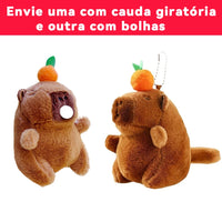Plush Capybara Interactive Anti Stress Toy Blow Bubbles and Slips Tab Fun Gift For Couple and Adults