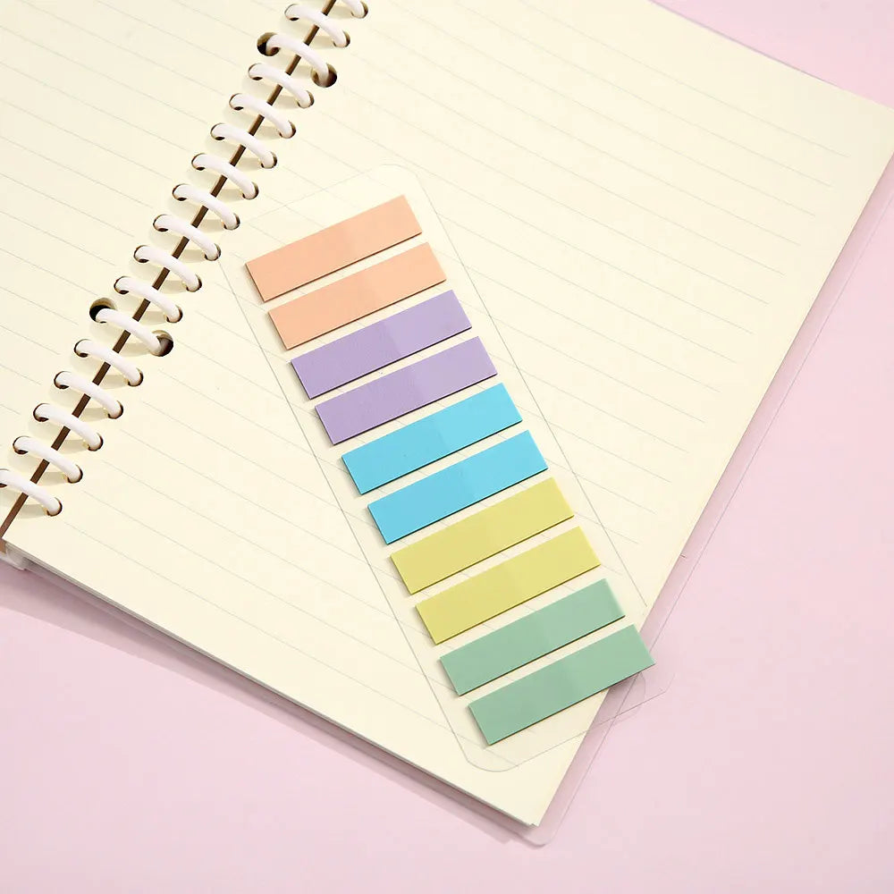 Marcadores Adesivos Transparentes Coloridos com 200 Folhas