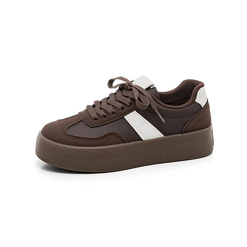 Unisex German Army Trainers Shoes Versatile White Casual Shoes 2026 Spring Retro Sneakers Couples Platform Sports Shoes