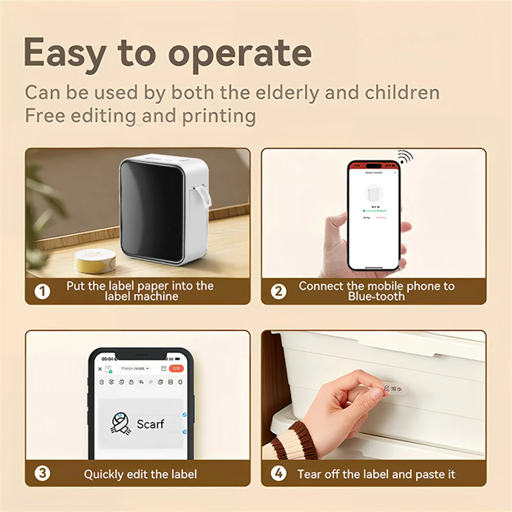 Impressora de Etiquetas MarkLife P15 Recarregáve