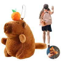 Plush Capybara Interactive Anti Stress Toy Blow Bubbles and Slips Tab Fun Gift For Couple and Adults