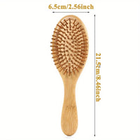 Natural bamboo paddle comb air cushion comb scalp massage anti-static tangle free comb,Special for real hair wigs