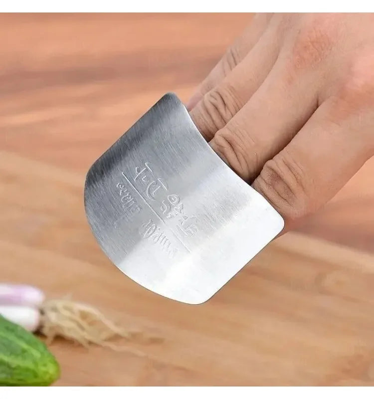 1PC Stainless Steel Finger Guard Anti Cut Shield Anti Slip Grip Safe Cutting Kitchen Tool for Cooking