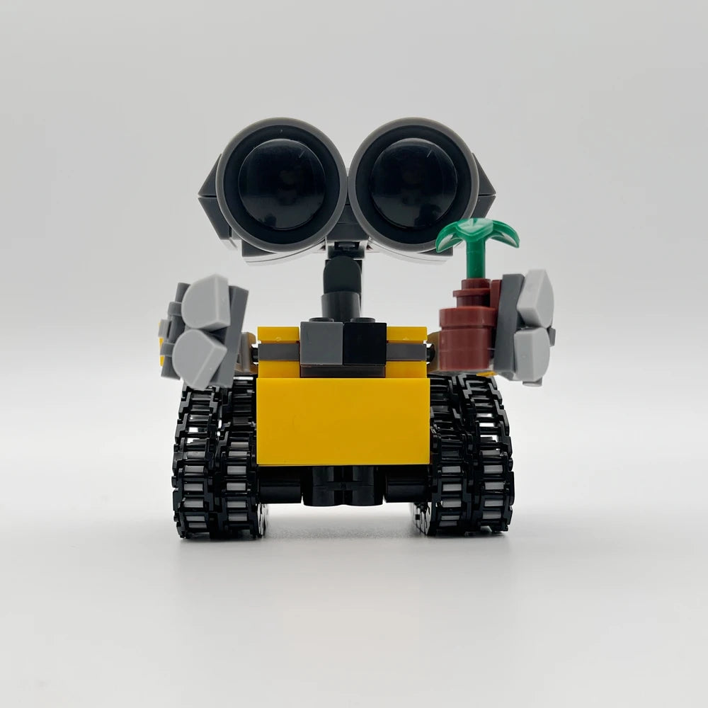 Kit de blocos de montar MOC Mini Robô Wall-E com mais de 200 peças, inspirado em filme clássico. Brinquedo criativo de tijolinhos para crianças, adolescentes e adultos. Ideal para presentear.