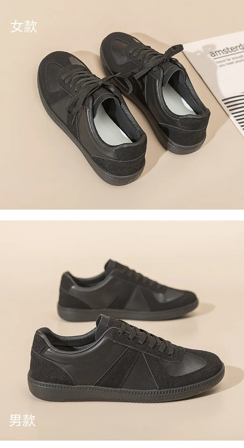 Unisex German Army Trainers Shoes Versatile White Casual Shoes 2026 Spring Retro Sneakers Couples Platform Sports Shoes