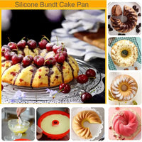 Silicone Cake Mold Round Shape Oven Cake Mold Silicone Bread Pan 12 Holes Muffin Cupcake Baking Pans Resin Molds