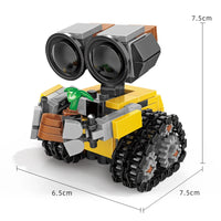 Kit de blocos de montar MOC Mini Robô Wall-E com mais de 200 peças, inspirado em filme clássico. Brinquedo criativo de tijolinhos para crianças, adolescentes e adultos. Ideal para presentear.