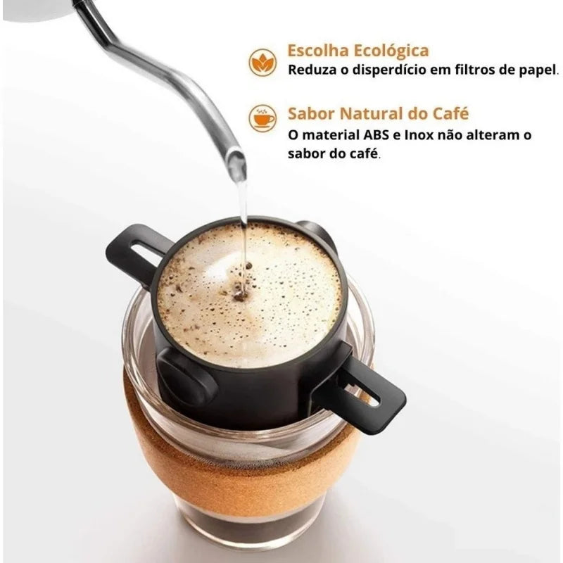Mini Portable Inox Reusable Tea and Coffee Cooler for Home, Office and Travel