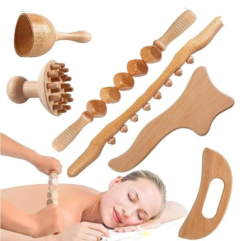 Massageador de Madeira para Relaxamento Muscular