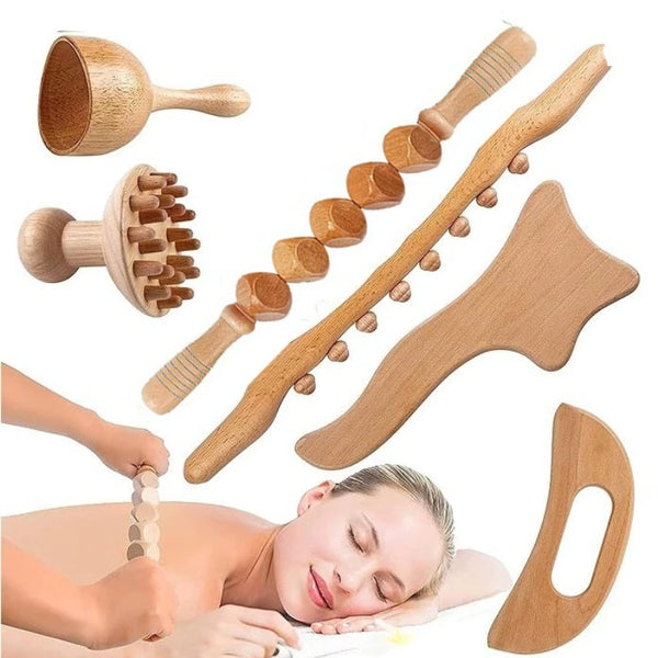 Massageador de Madeira para Relaxamento Muscular