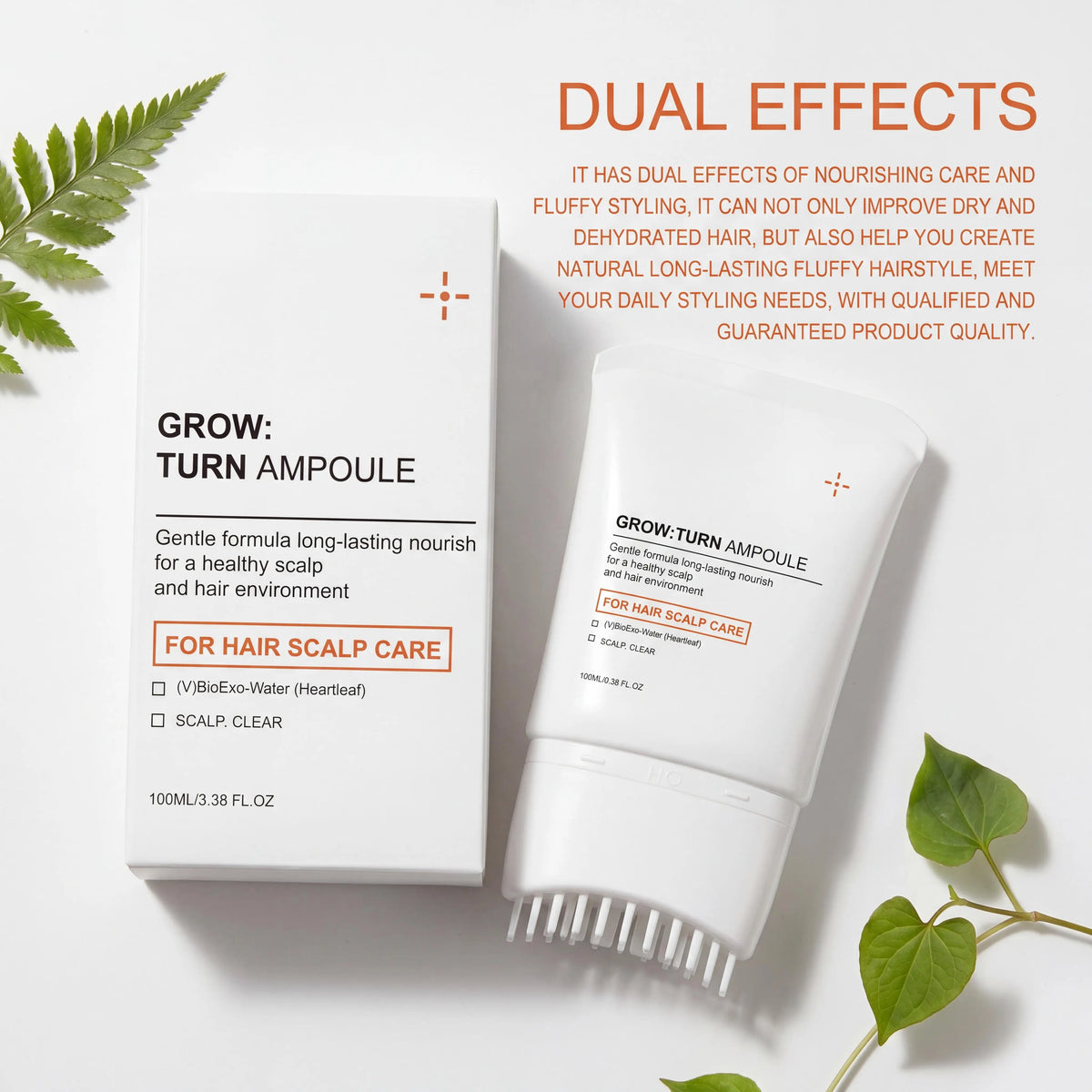 Volumizing Hair Serum Deep Nourish Care Repair Damaged Hair Roots Improve Scalp Environment Scalp Massager With Built-In Brush