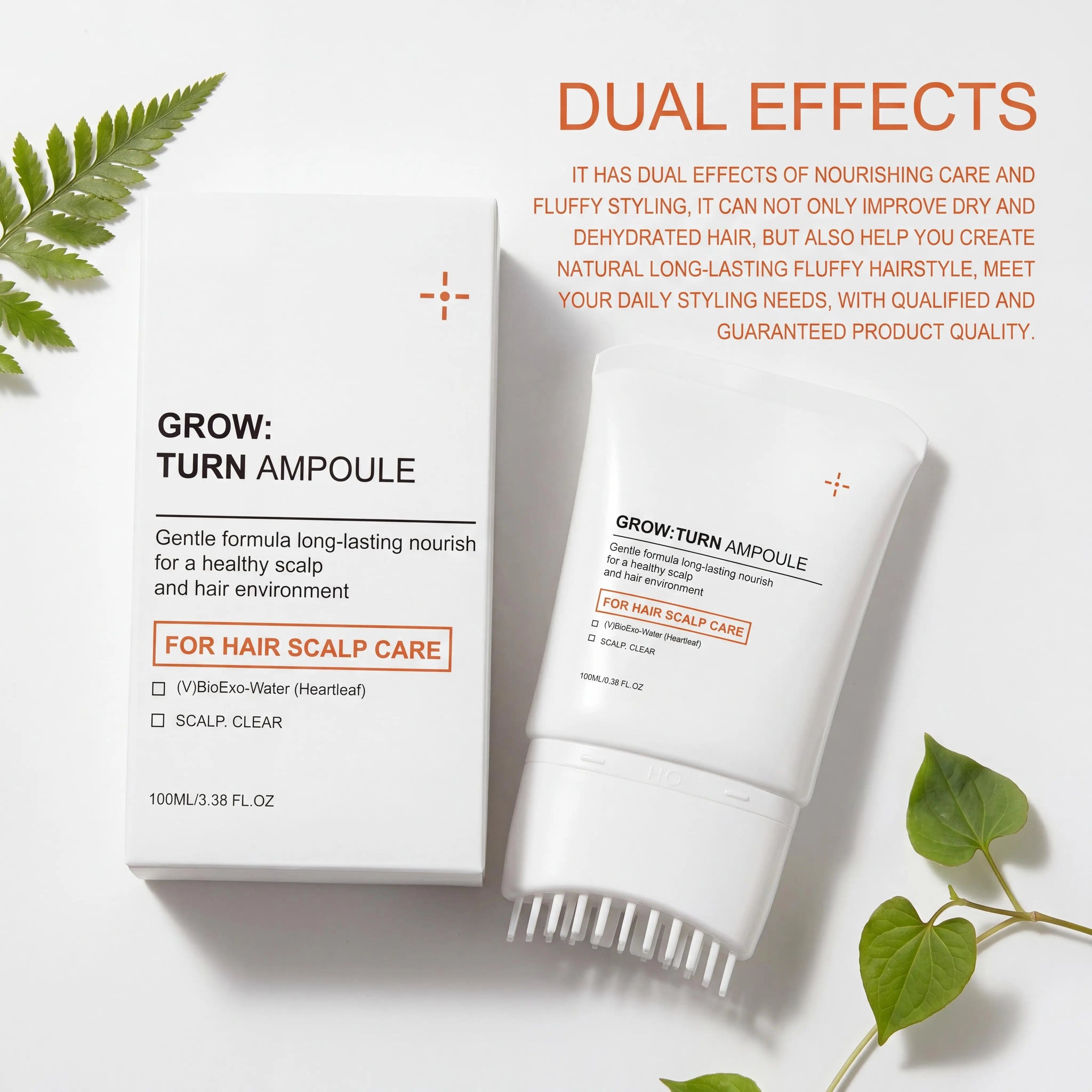 Volumizing Hair Serum Deep Nourish Care Repair Damaged Hair Roots Improve Scalp Environment Scalp Massager With Built-In Brush