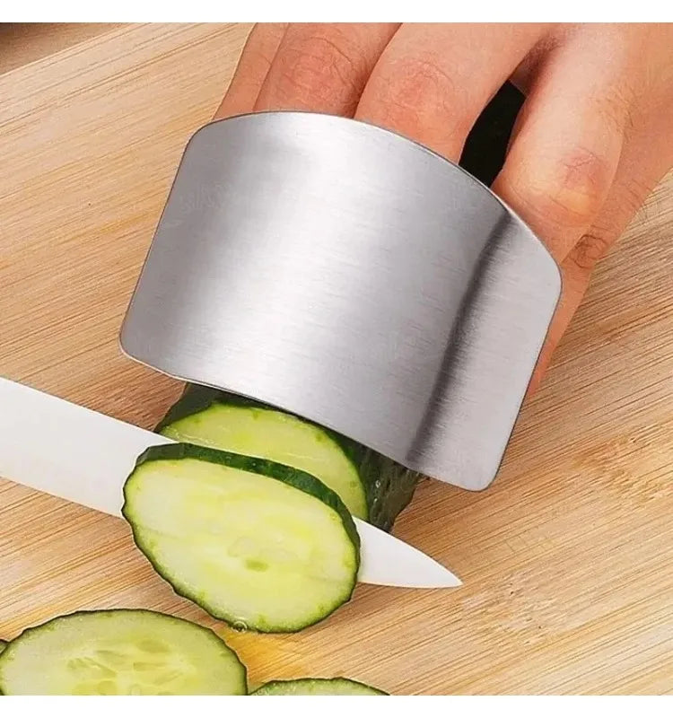 1PC Stainless Steel Finger Guard Anti Cut Shield Anti Slip Grip Safe Cutting Kitchen Tool for Cooking