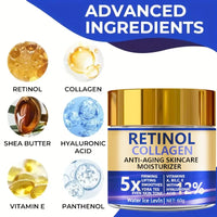 Creme Facial com Retinol, Colágeno e Ácido Hialurônico 60g