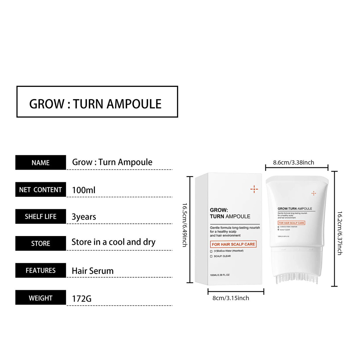 Volumizing Hair Serum Deep Nourish Care Repair Damaged Hair Roots Improve Scalp Environment Scalp Massager With Built-In Brush