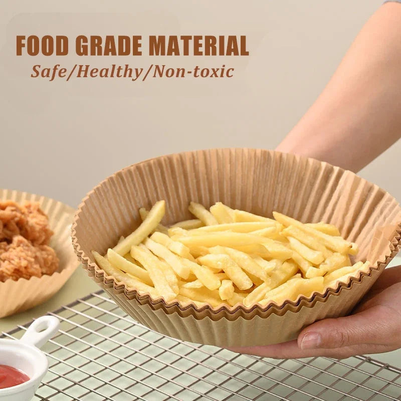 Papel Antiaderente para Air Fryer – Descartável e Fácil de Limpar
