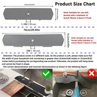 Kitchen Faucet Splash Pad Silicone Sink Faucet Splash Guard Mat Drain Pad Countertop Protector for Multipurpose Kitchen Gadgets