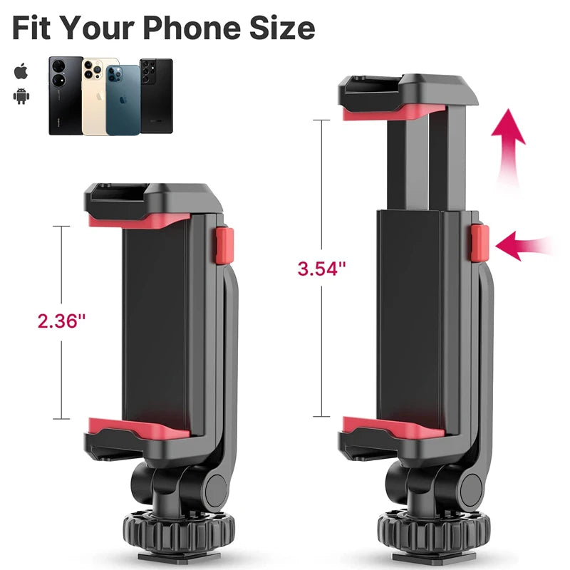 Ulanzi ST-06S Vertical Shooting Phone Mount Holder DSLR Camera Monitor Mount Tripod Mount Clamp for Smartphone Video Vlog