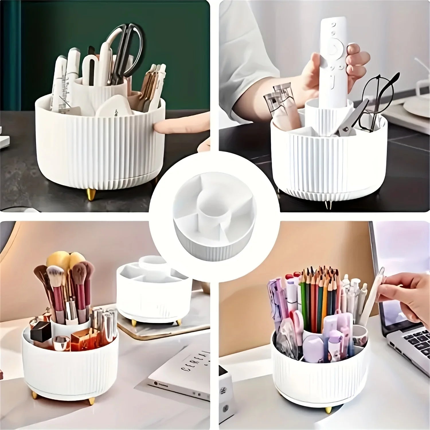Organizador Giratório de Maquiagem e Skincare