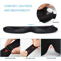 Máscara Espuma Confortavel Dormir 3D Sombra Blackout Zero Pressão Eye Venda Tampa Olho Noturno
