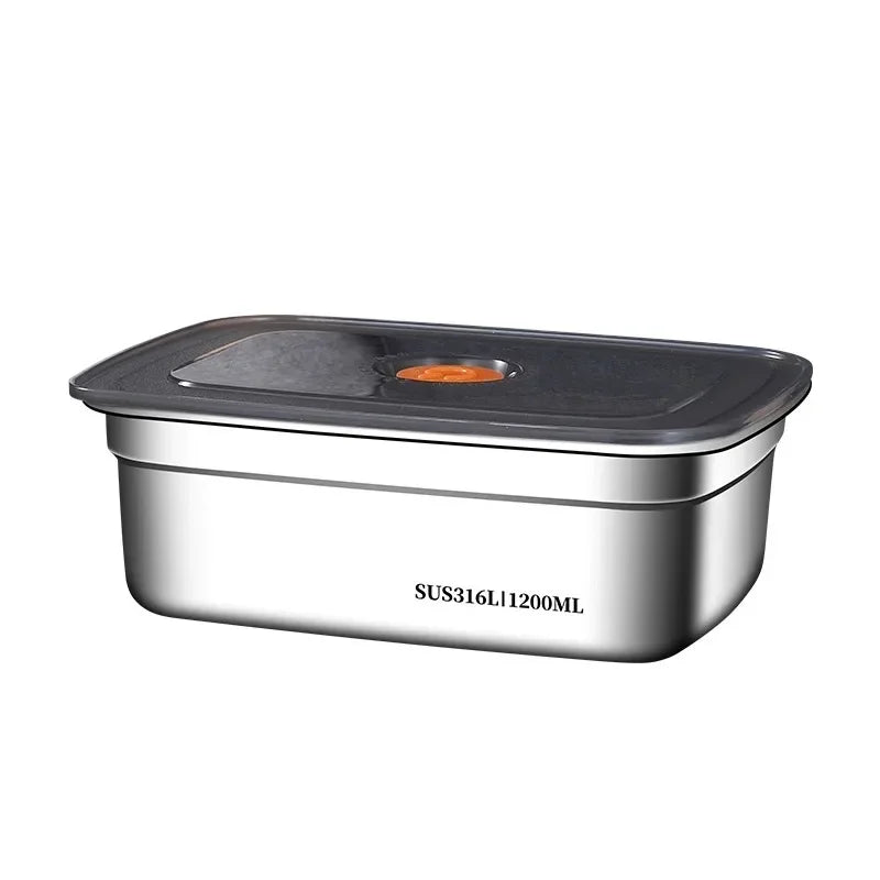 Large Capacity Stainless Steel Leak Proof Sealed Bento Box Microwave Safe for Camping Fridge Freezer Food Storage