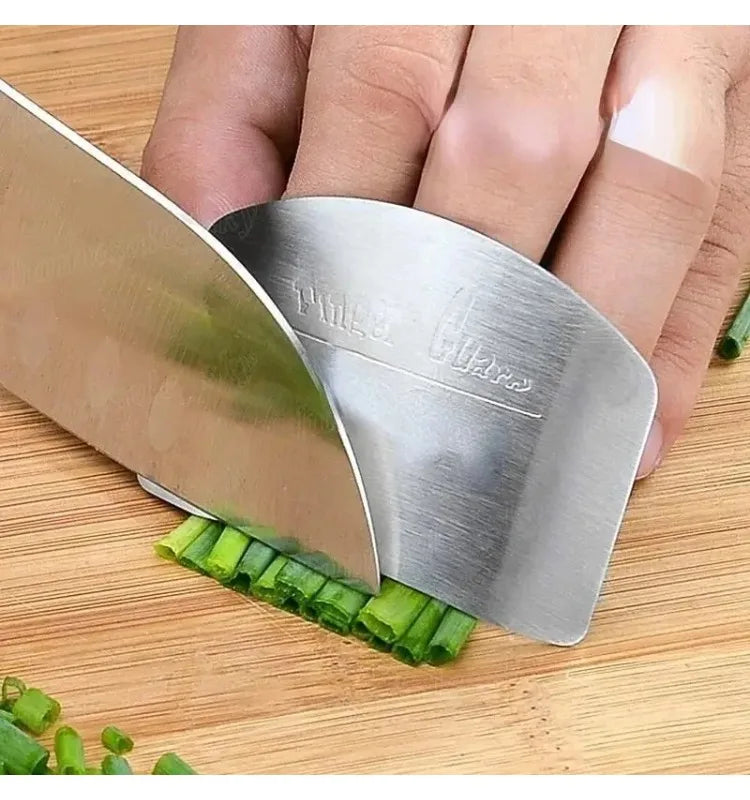 1PC Stainless Steel Finger Guard Anti Cut Shield Anti Slip Grip Safe Cutting Kitchen Tool for Cooking