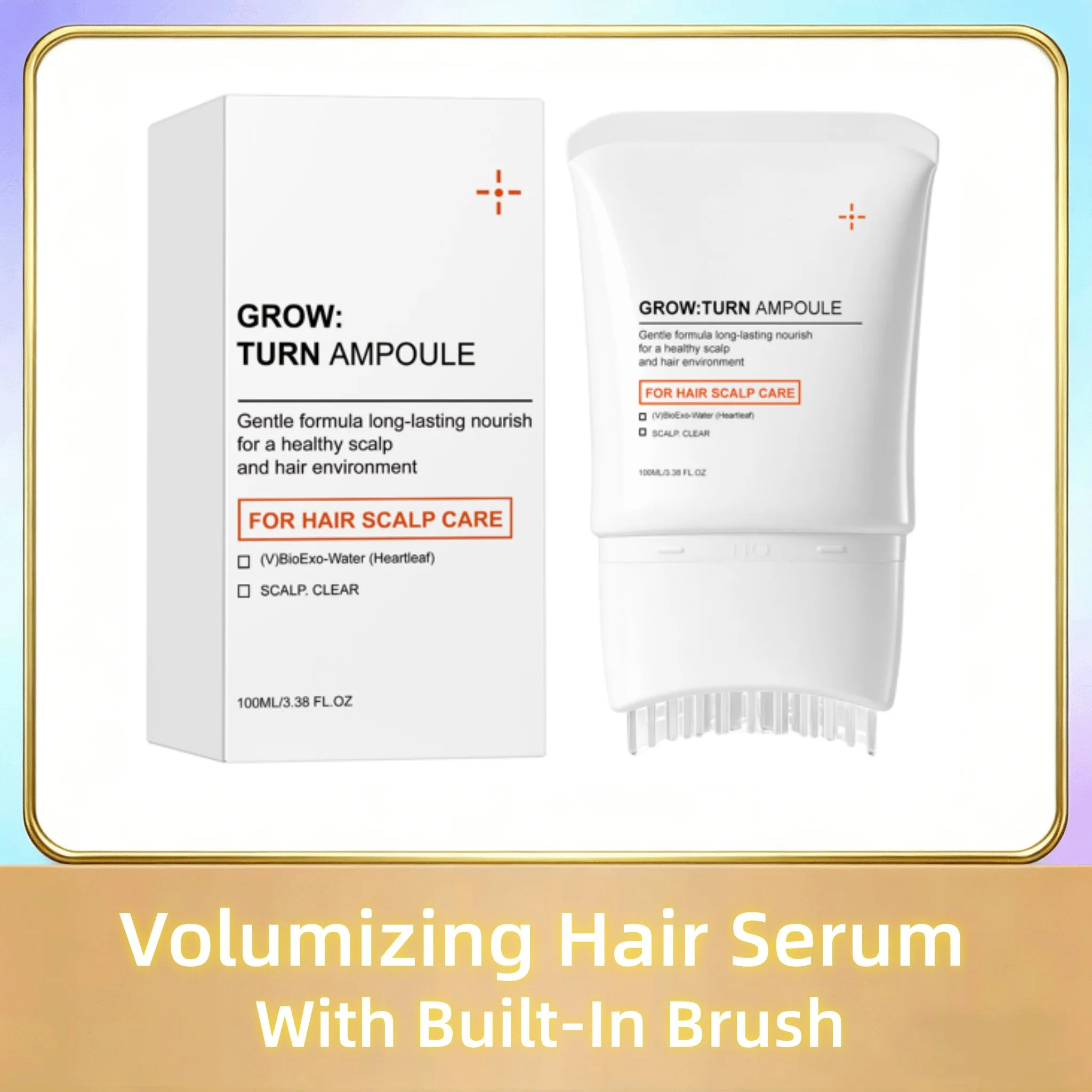 Volumizing Hair Serum Deep Nourish Care Repair Damaged Hair Roots Improve Scalp Environment Scalp Massager With Built-In Brush