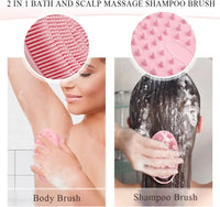Exfoliating Sponge Dead Body Scrubber Skin Head Washing Brush Comb Silicone Bristle Bath Brush Scalp Massager Bath Tool Hygienic