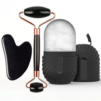 Kit Rolo de Gelo e Gua Sha para Skincare