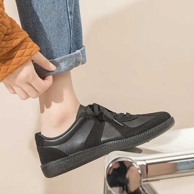 Unisex German Army Trainers Shoes Versatile White Casual Shoes 2026 Spring Retro Sneakers Couples Platform Sports Shoes