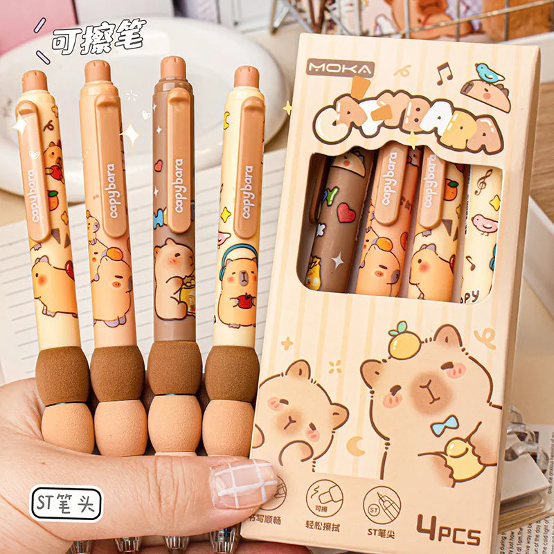 Kit com 4 Canetas  Capivara