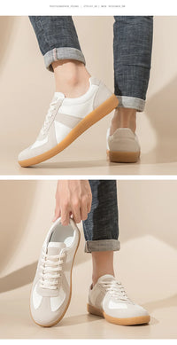 Unisex German Army Trainers Shoes Versatile White Casual Shoes 2026 Spring Retro Sneakers Couples Platform Sports Shoes