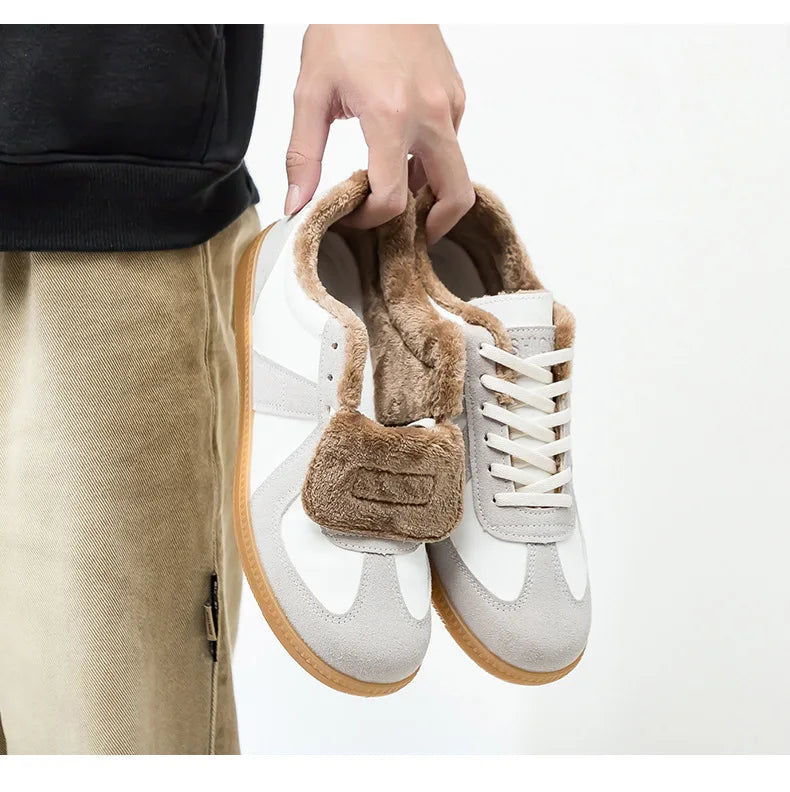 Unisex German Army Trainers Shoes Versatile White Casual Shoes 2026 Spring Retro Sneakers Couples Platform Sports Shoes