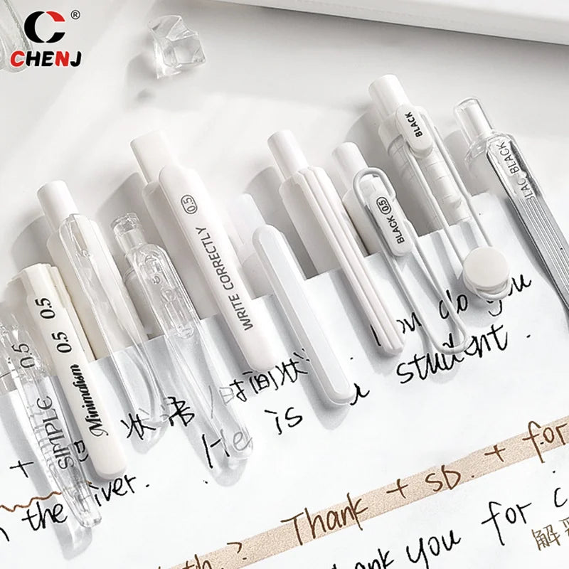 Kit com 5 Canetas Gel Minimalistas