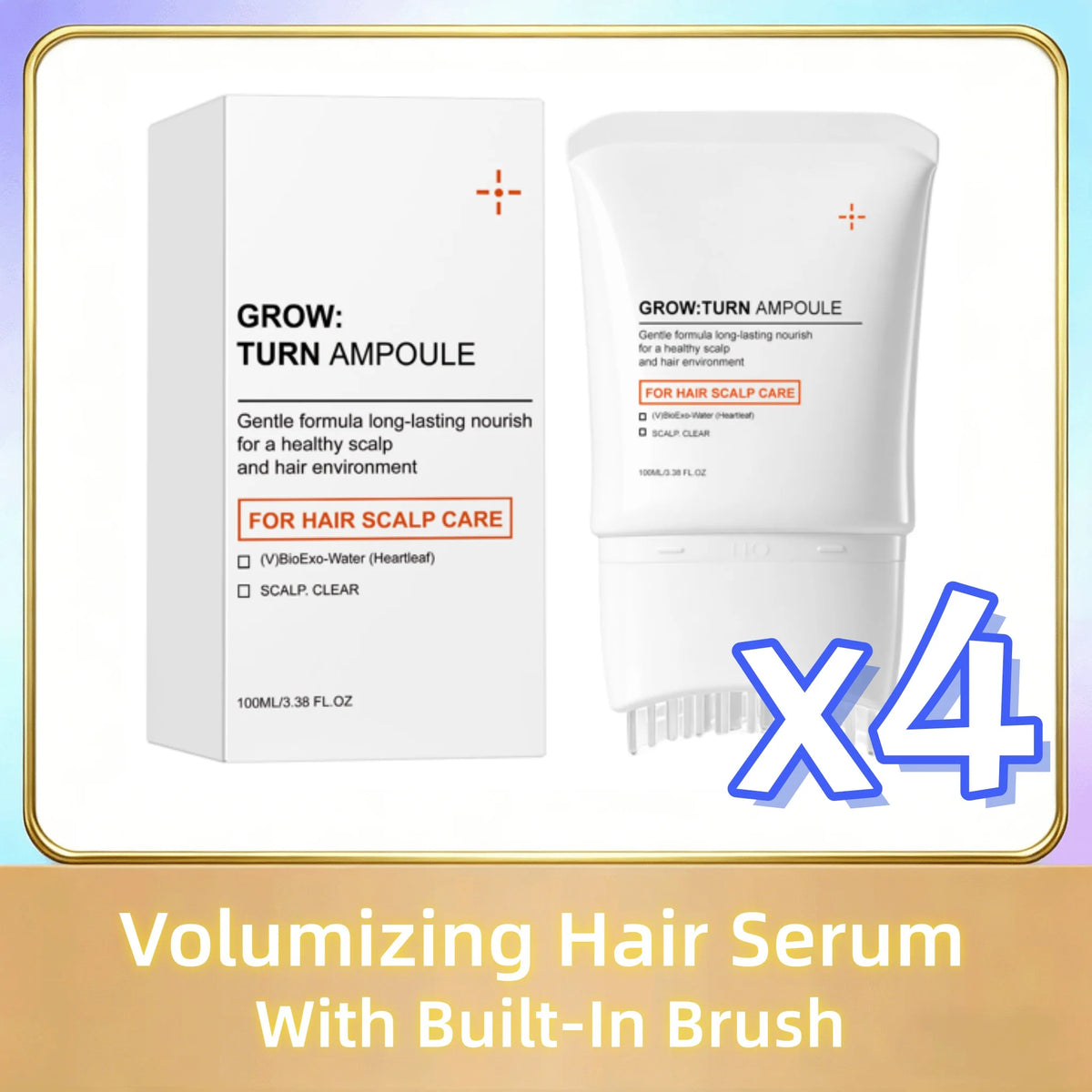 Volumizing Hair Serum Deep Nourish Care Repair Damaged Hair Roots Improve Scalp Environment Scalp Massager With Built-In Brush